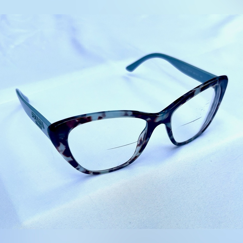 Prada 0PR 05WV Women's Blue and Tortoiseshell Glasses, Case Included - Picture 3 of 5